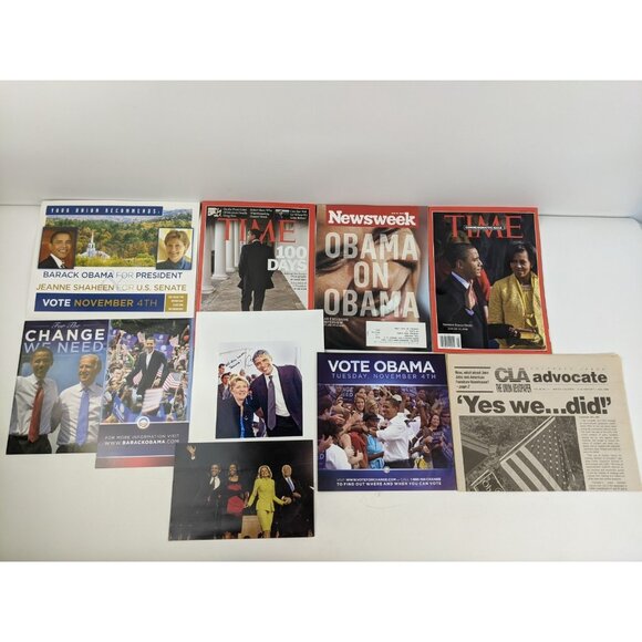 Barack Obama Hand Signed Photograph Ephemerea Memorabilia Magazines Newspaper - Picture 1 of 10